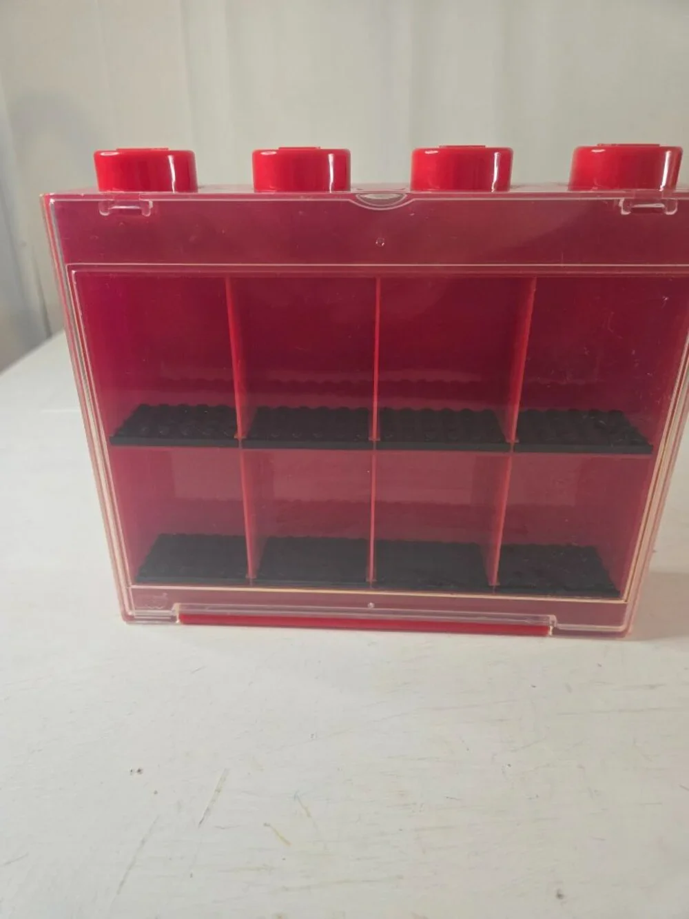 LEGO Minifigures Small Display Case 2011 Original Unbroken Red/Black